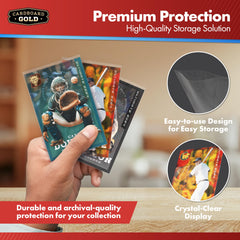 Cardboard Gold penny sleeves binder-compatible for organized storage.