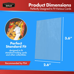 Cardboard Gold Penny Sleeves offer durable archival protection for long-term card preservation.