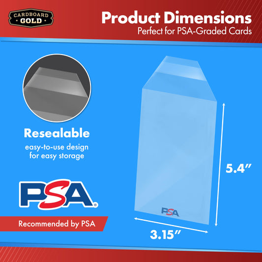 Cardboard Gold precise-fit slab protector demonstrates snug fit over PSA slabs for dust resistance