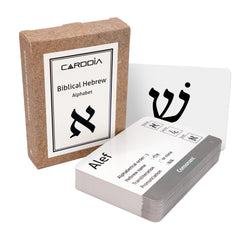 CARDDIA Biblical Hebrew flashcards front design aids quick letter recognition during study
