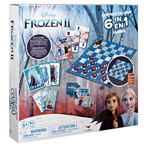 Cardinal Disney Frozen 2 6-in-1 game house Checkers for strategic play.