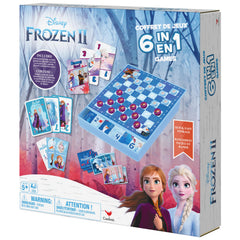 Cardinal Disney Frozen 2 6-in-1 game house Dominoes for family rounds.