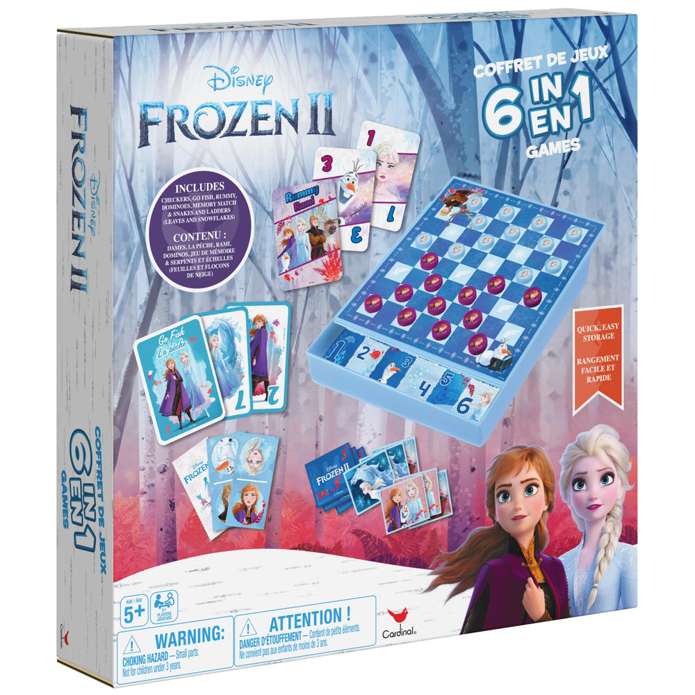 Cardinal Disney Frozen 2 6-in-1 game house Playing cards for quick play.