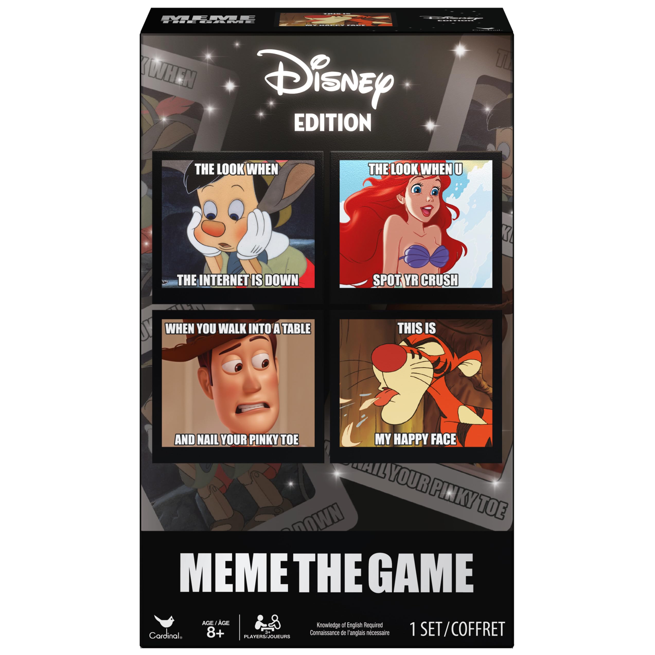 Cardinal Meme the Game Disney theme image for family game night fun