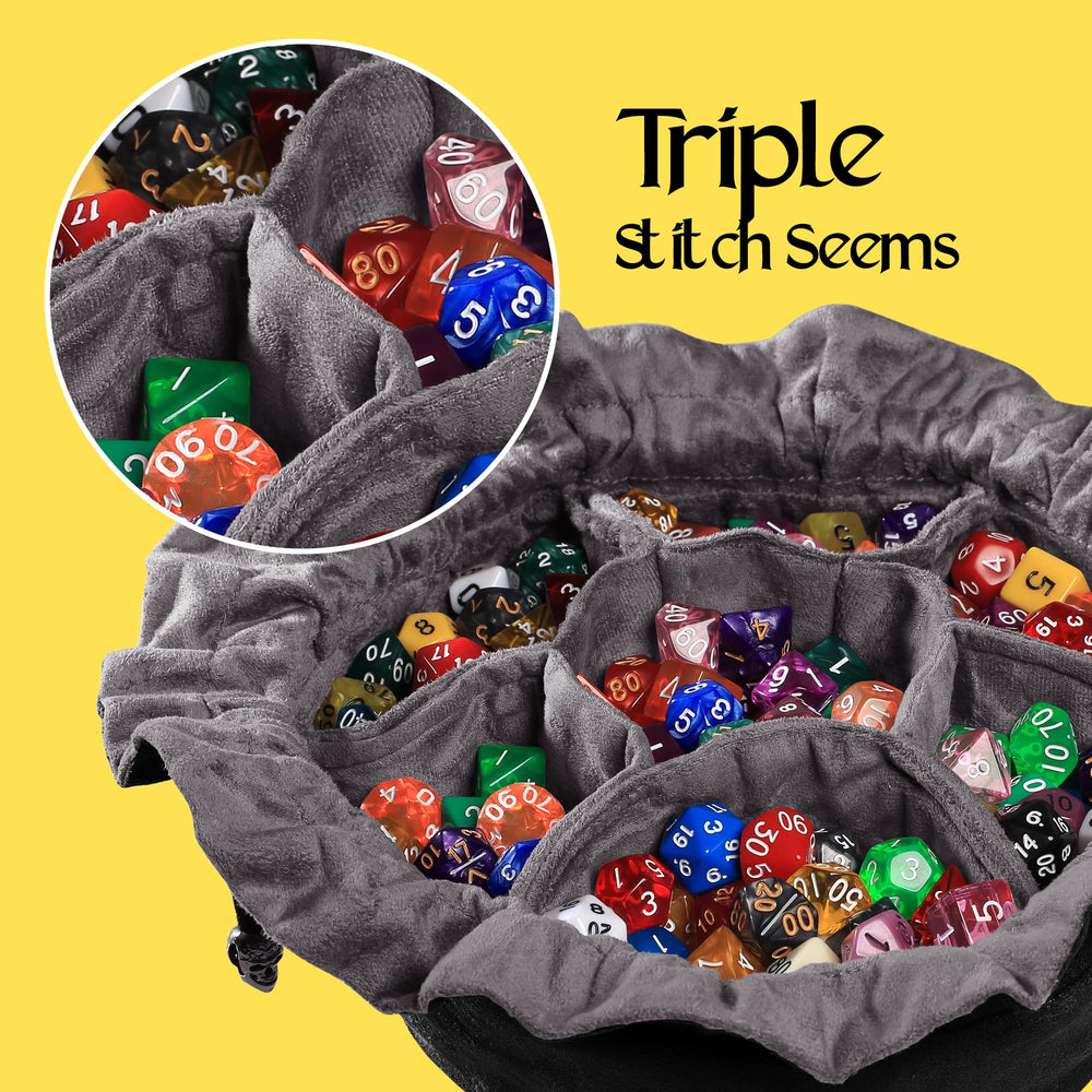 CardKingPro Immense Dice Bag black fabric suited for D and D nights