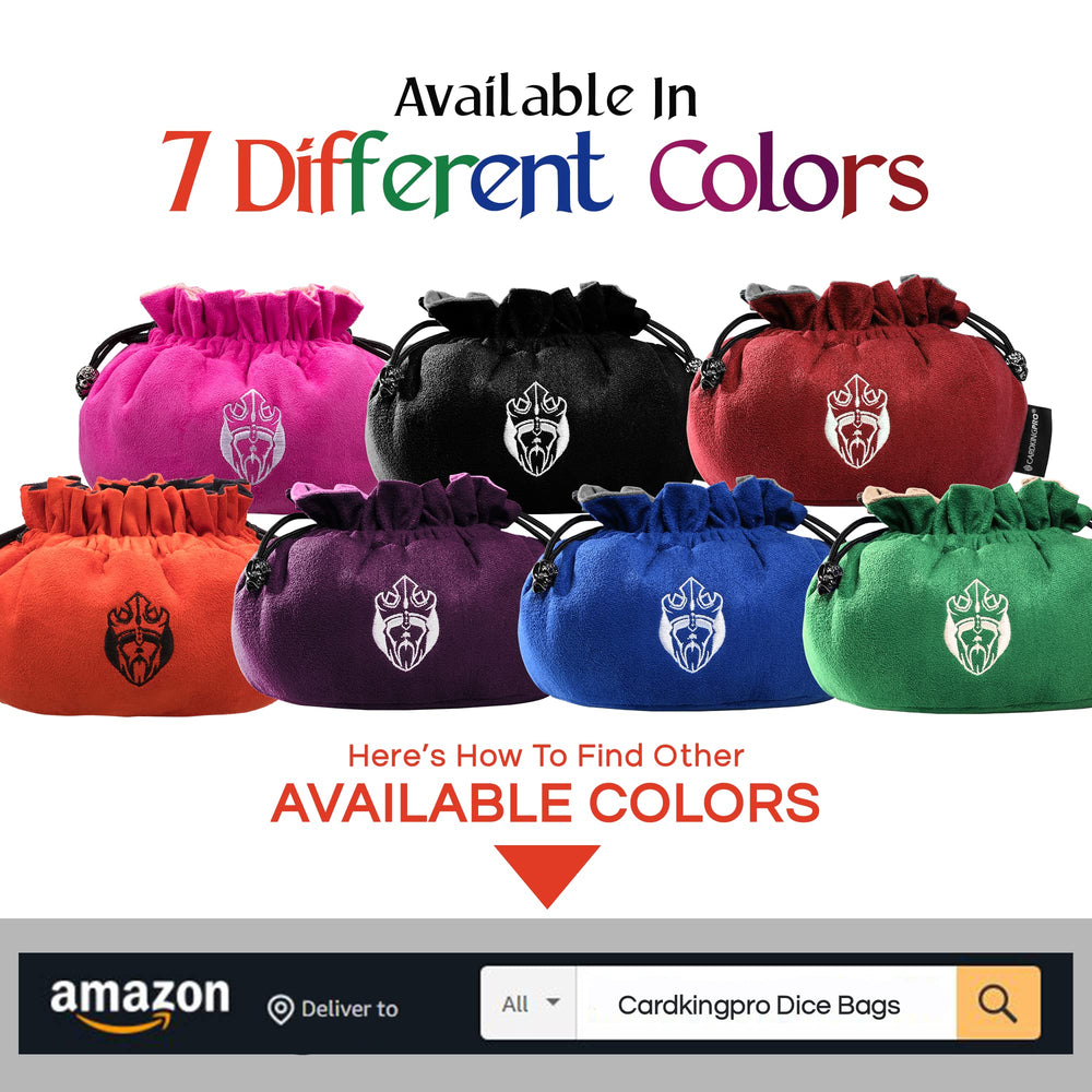 CardKingPro Immense Dice Bag interior compartments showing seven slots for organization