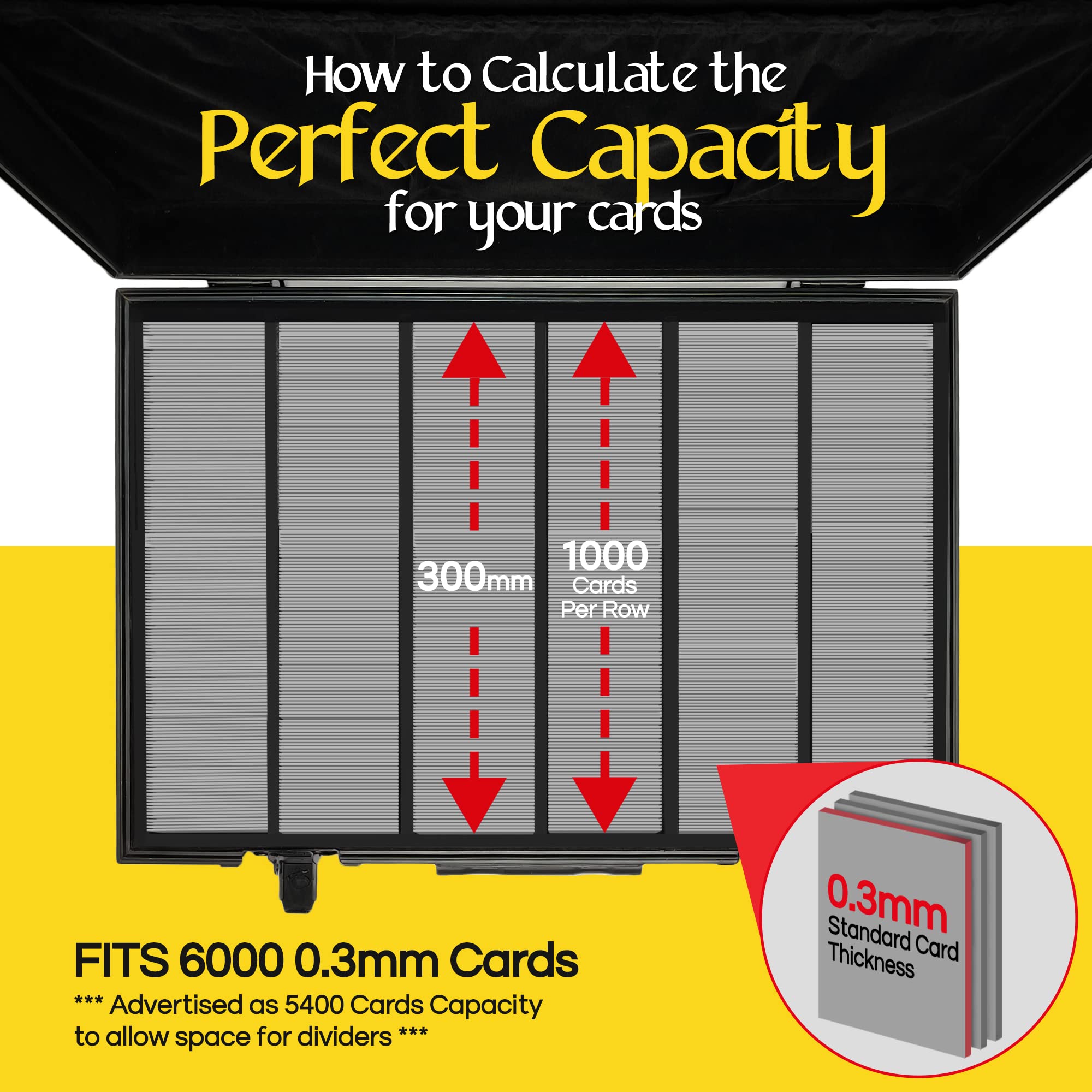 CardKingPro KingMega case open with spacious interior for many cards.