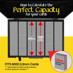 CardKingPro KingMega case open with spacious interior for many cards.