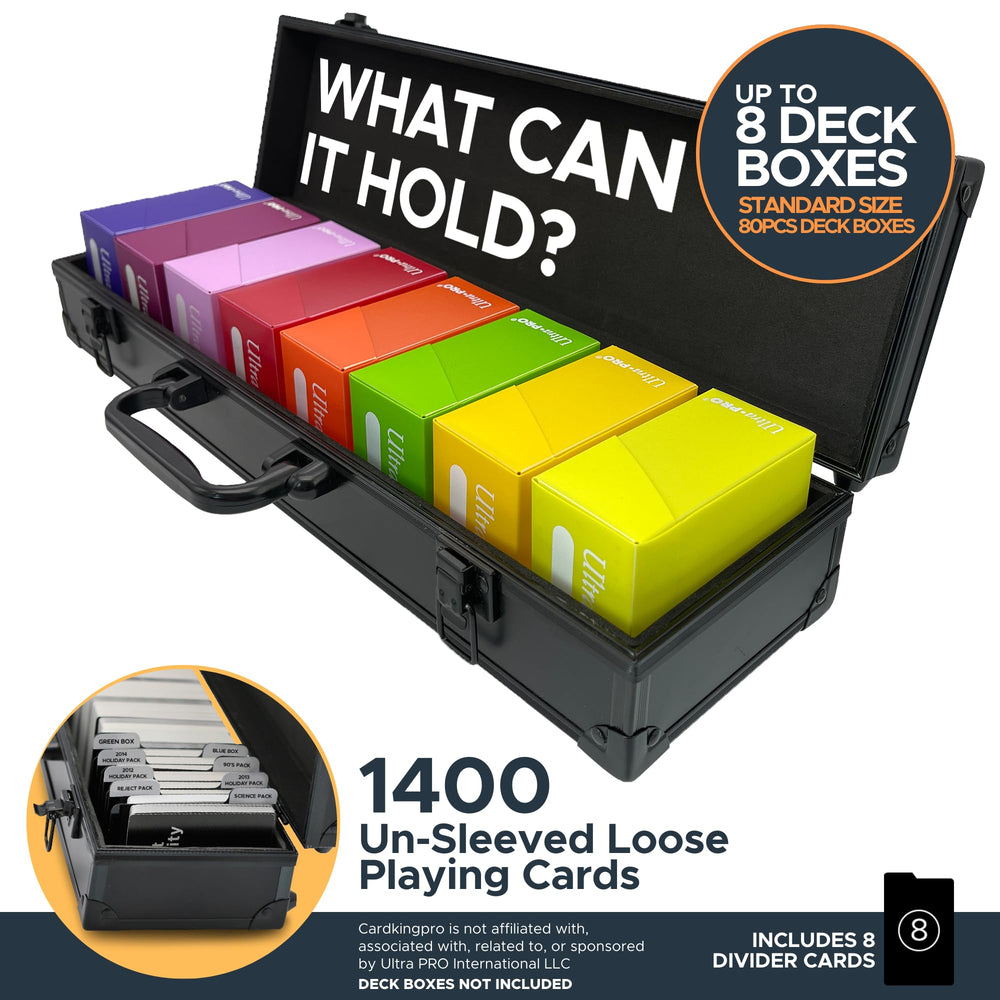 CardKingPro square corner design prevents bending and damage to cards.