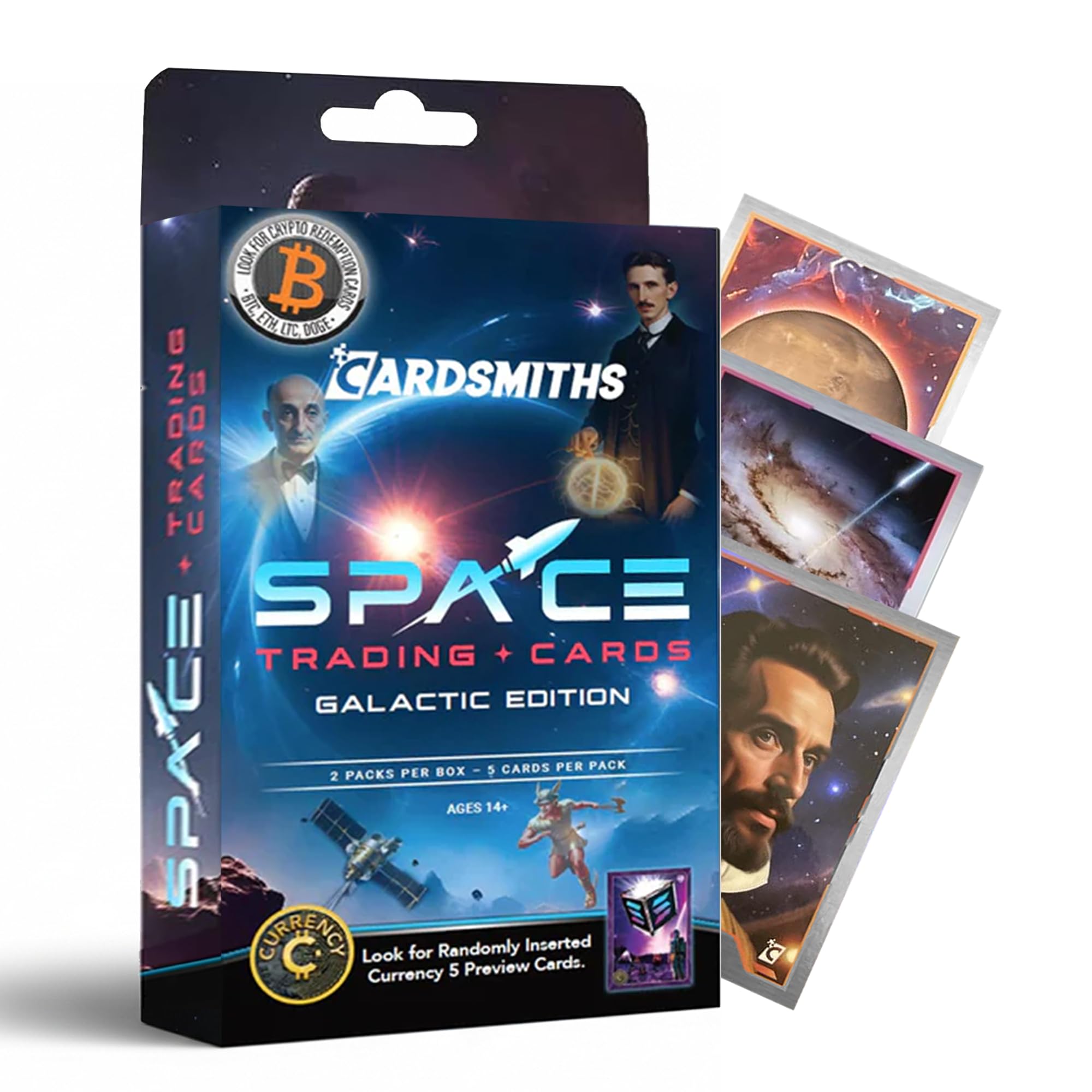 Cardsmiths Space Galactic Edition collector box cover with vibrant cosmic artwork for display.
