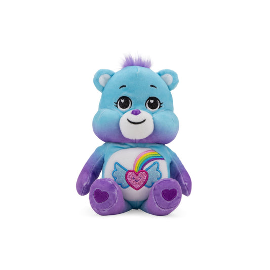 Care Bears Dream Bright Bear plush with glitter, perfect for cuddles and imaginative play.