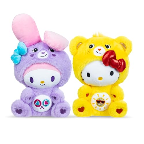Care Bears My Melody Share Bear plush 10-inch with heart lollipops badge.