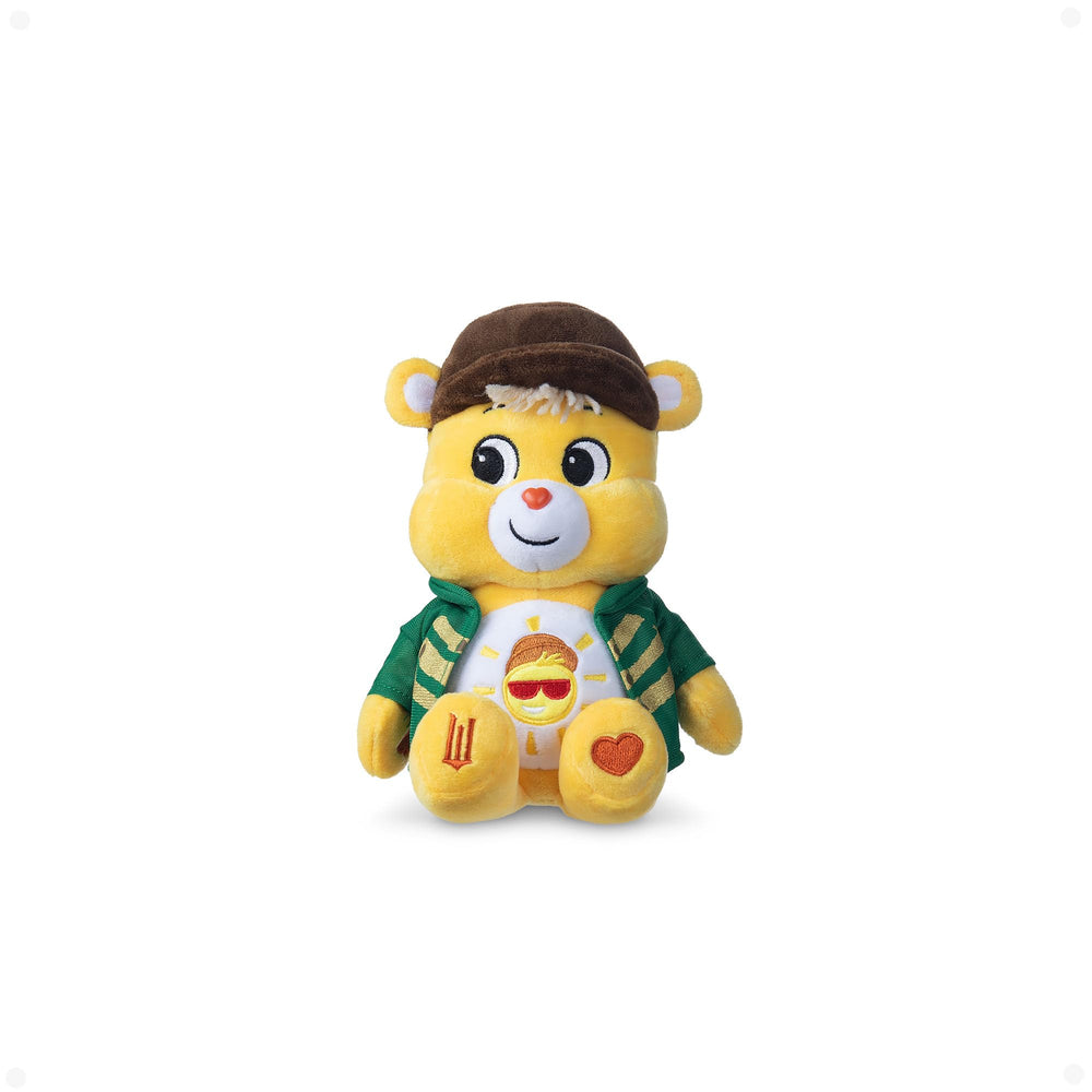 Care Bears Funshine Bear scarecrow front view plush ideal for display and cuddles.