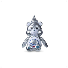 Care Bears Grumpy Bear Wicked Tin Man plush standing for display and cuddling.