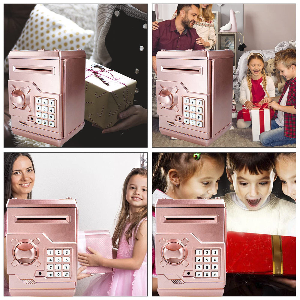 Cargooy Mini ATM Piggy Bank battery compartment indicates power for electronic code access