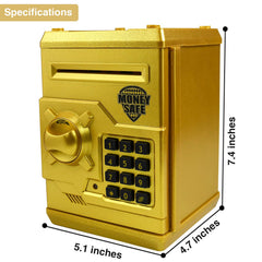 Cargooy Mini ATM Piggy Bank coin capacity up to 600 coins for longer saves.