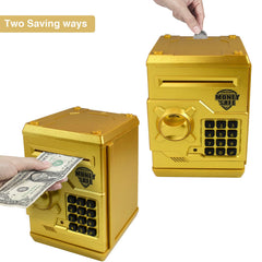 Cargooy Mini ATM Piggy Bank with digital code entry for private saving sessions.