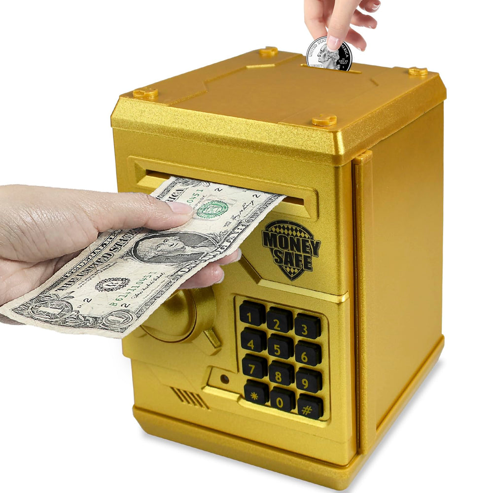 Cargooy Mini ATM Piggy Bank front view for easy savings and accessibility.