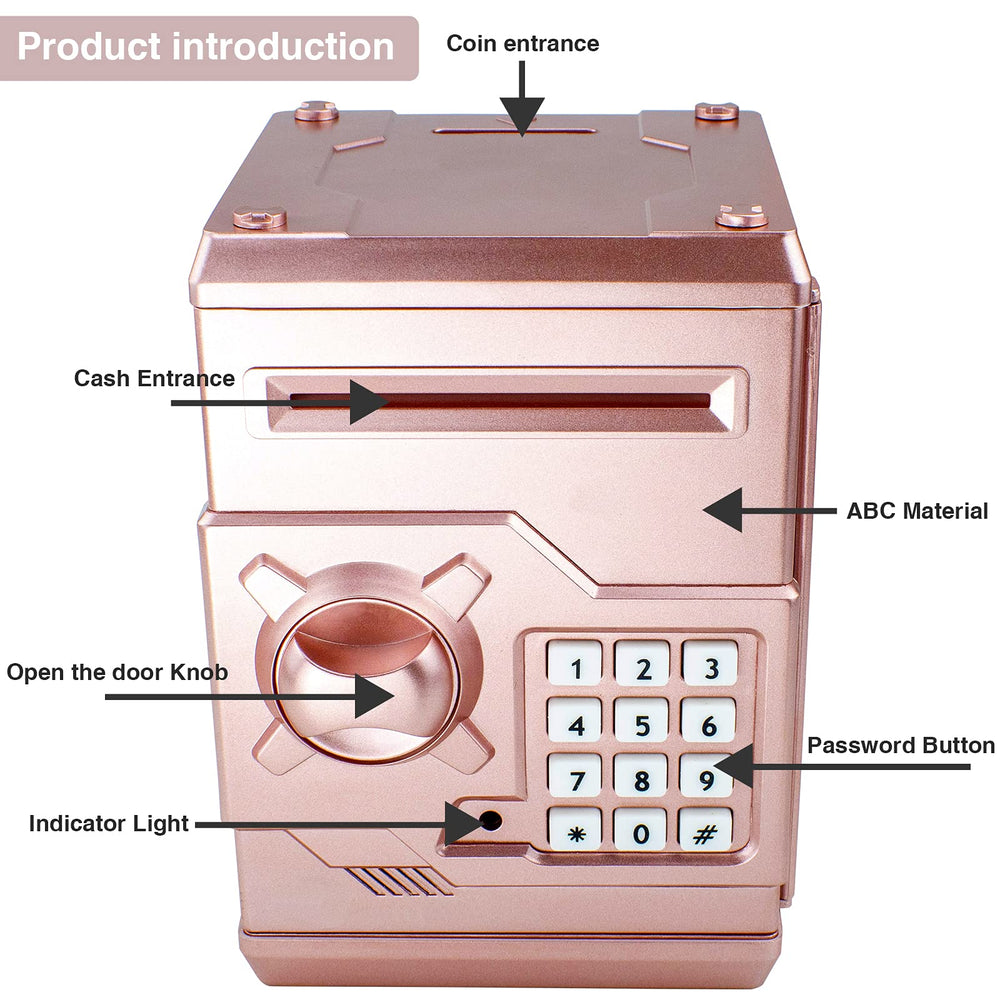 Cargooy Mini ATM Piggy Bank password lock highlights secure access to saved funds