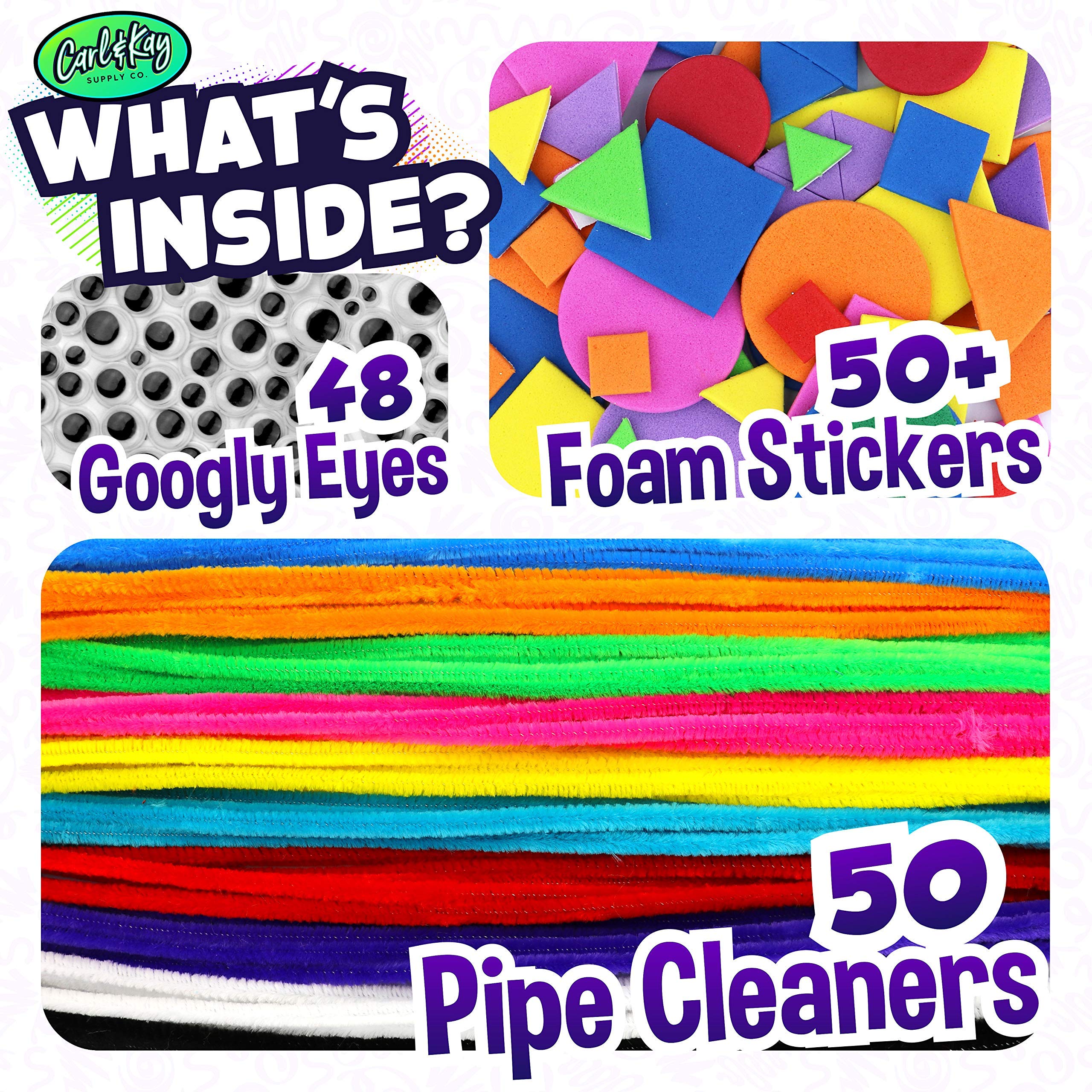 Carl & Kay foam stickers and feathers add decorative flair