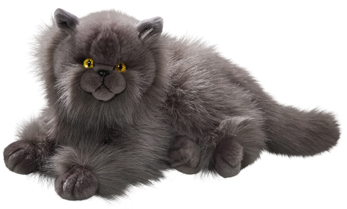 Carl Dick Persian Gray cat plush — front view, soft 30 cm cuddle buddy