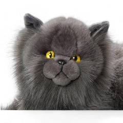 Carl Dick Persian Gray cat plush — yellow safety eyes, charming gaze