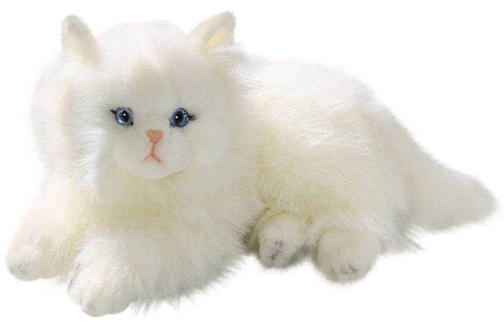 Carl Dick Persian White Cat plush front view, soft and cuddly for hugs and decor.