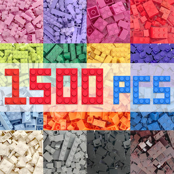 Carlerait 1500-piece bricks in a colorful collection for open-ended creative play.