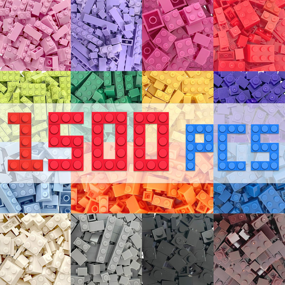 Carlerait 1500-piece bricks in a colorful collection for open-ended creative play.