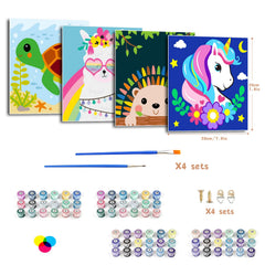 CarlonLin kid-friendly art activity setup on a table, perfect for family craft time.