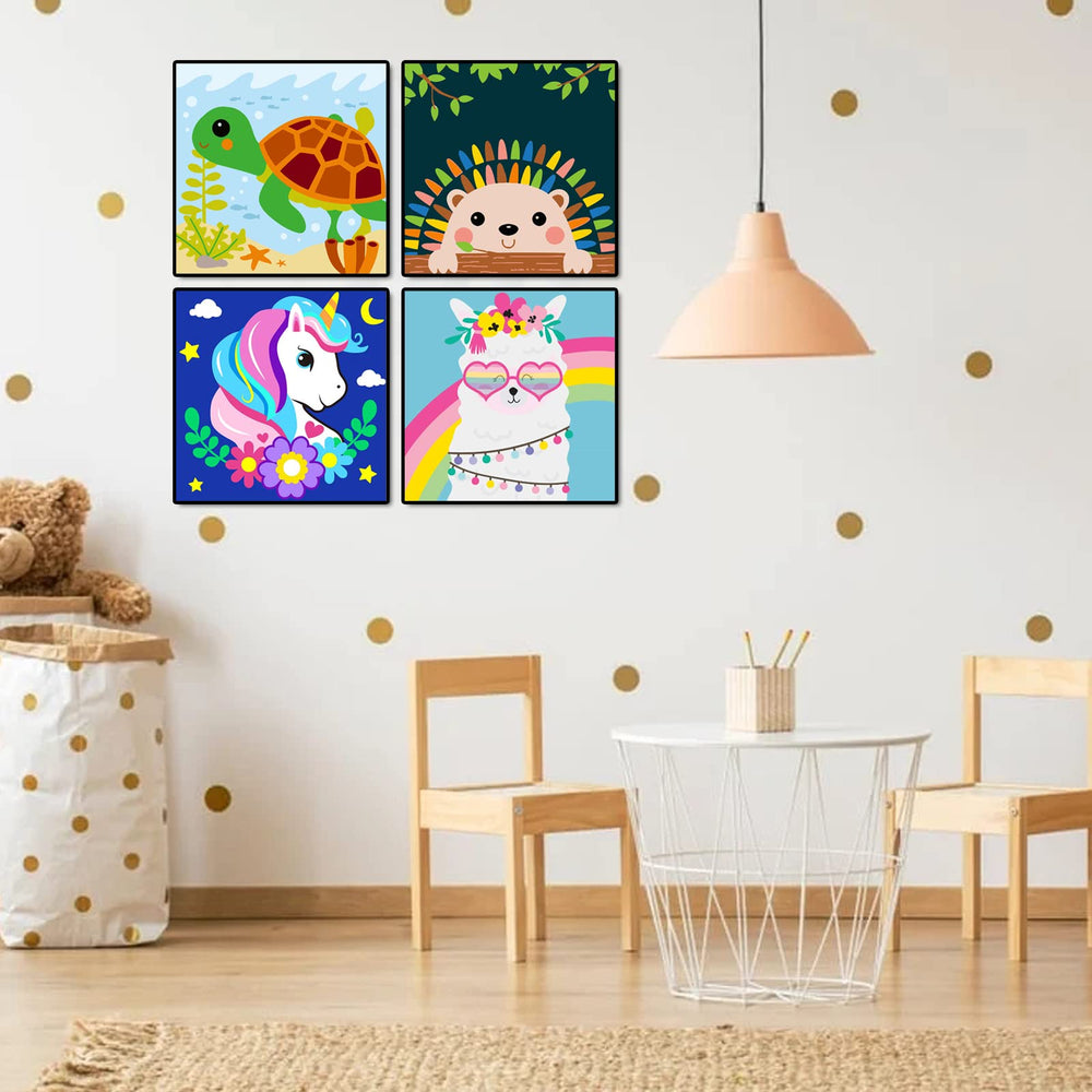 CarlonLin kid-friendly brush set included for easy color filling and clean strokes.