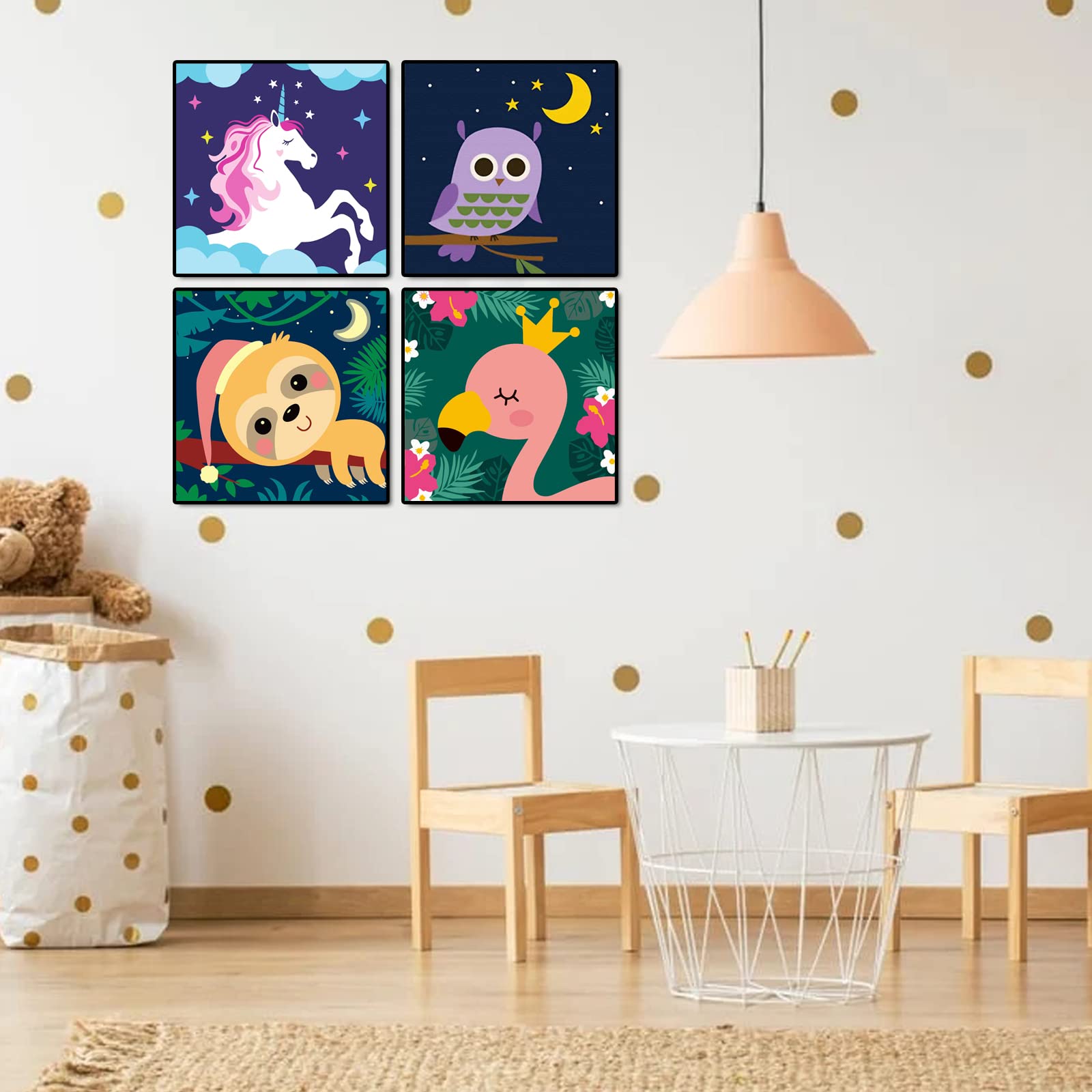 CarlonLin 8x8 inch canvas kit helps kids practice hand-eye coordination while painting