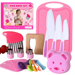 Carolart 29-piece kids kitchen tools set for safe real cooking and imaginative play.