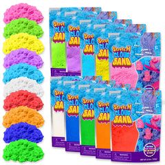 Carolart colorful stretchy sand kit with ten colors for creative play and sensory exploration