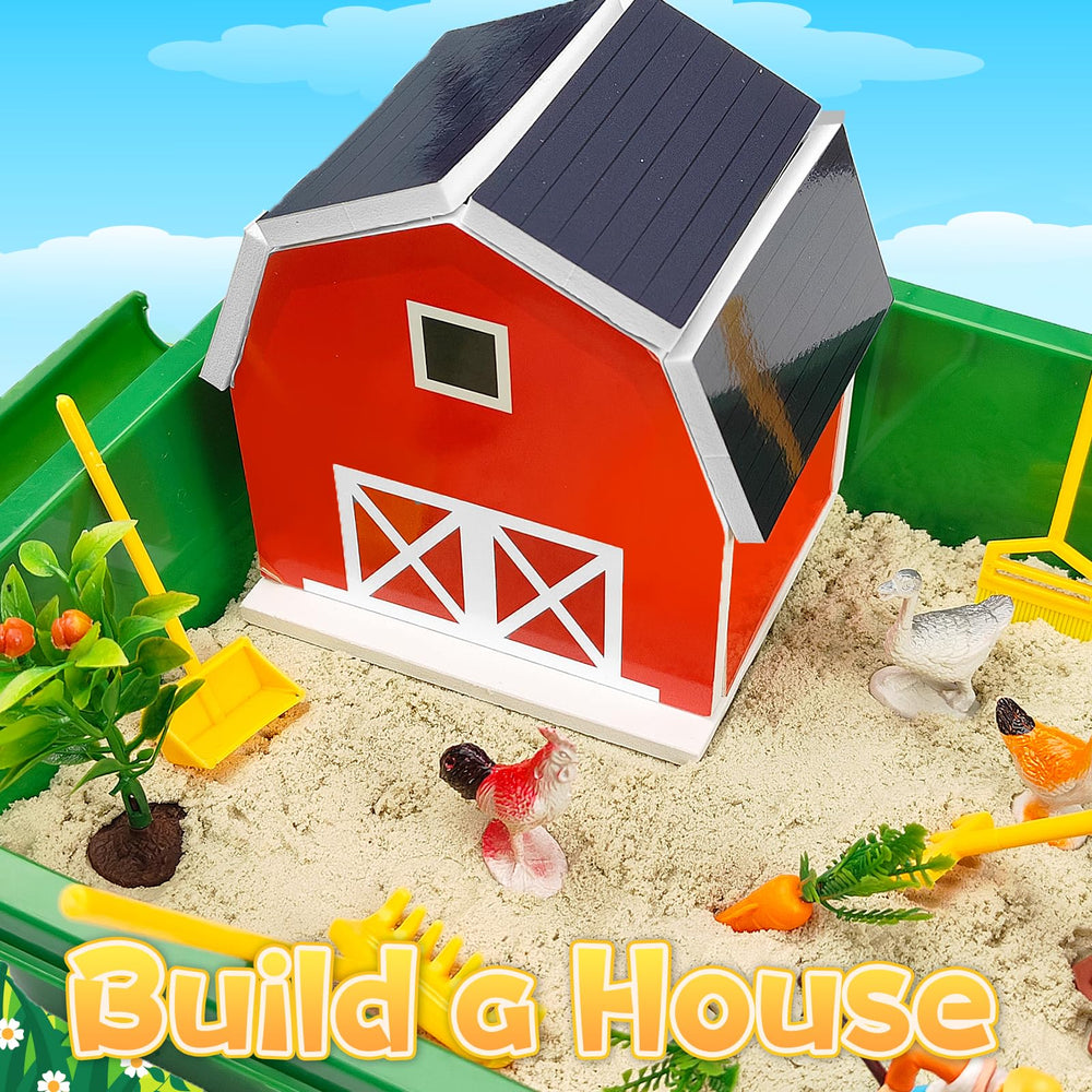 Carolart Farm Animals in the bin support language and social interaction during play.