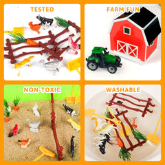 Carolart Farm Fence pieces frame the scene for spatial awareness and cooperative play.