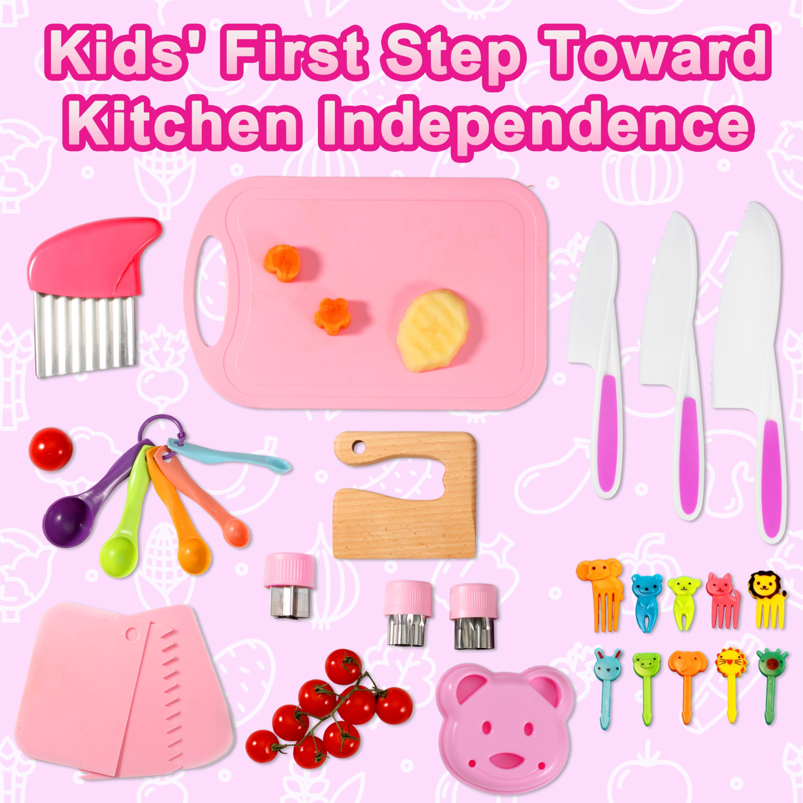 Carolart fruit forks and utensils designed for young chefs and snacks.