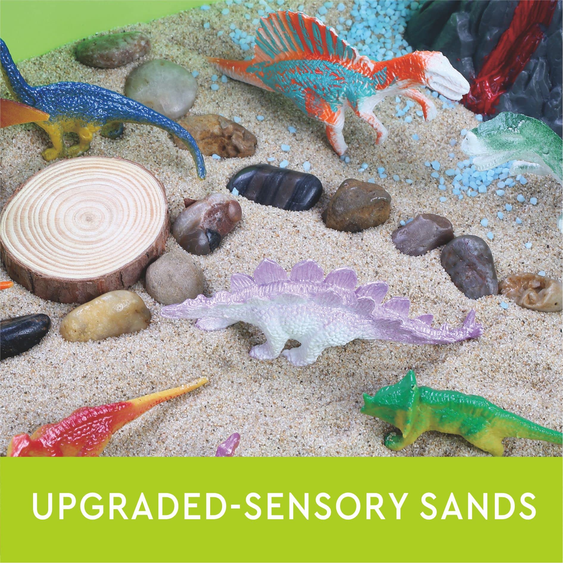 Carolart Glow-in-the-Dark sand adds magical texture during play.