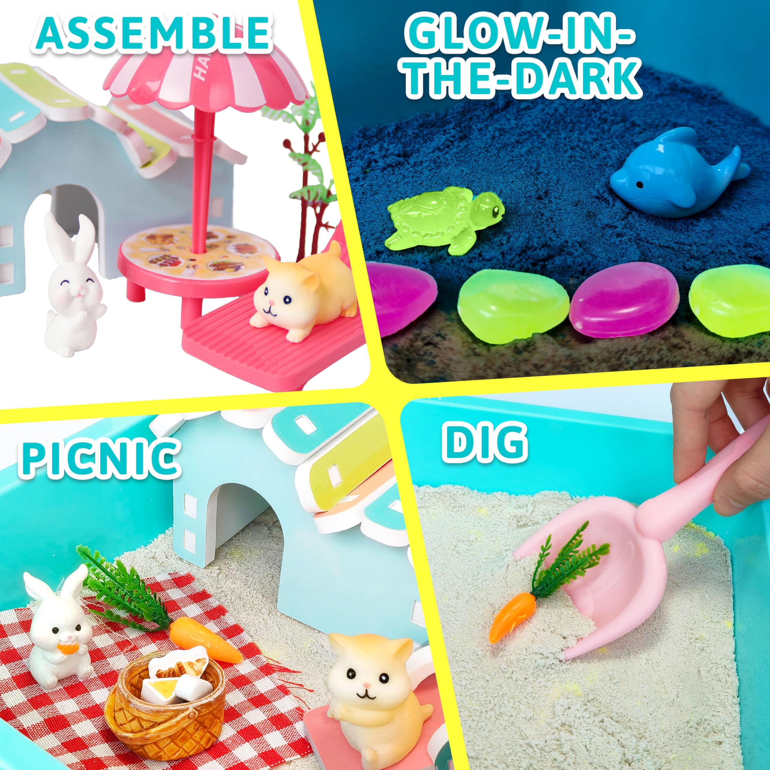 Carolart hamster rabbit toy accessories support cooperative play