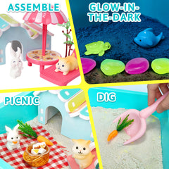Carolart hamster rabbit toy accessories support cooperative play