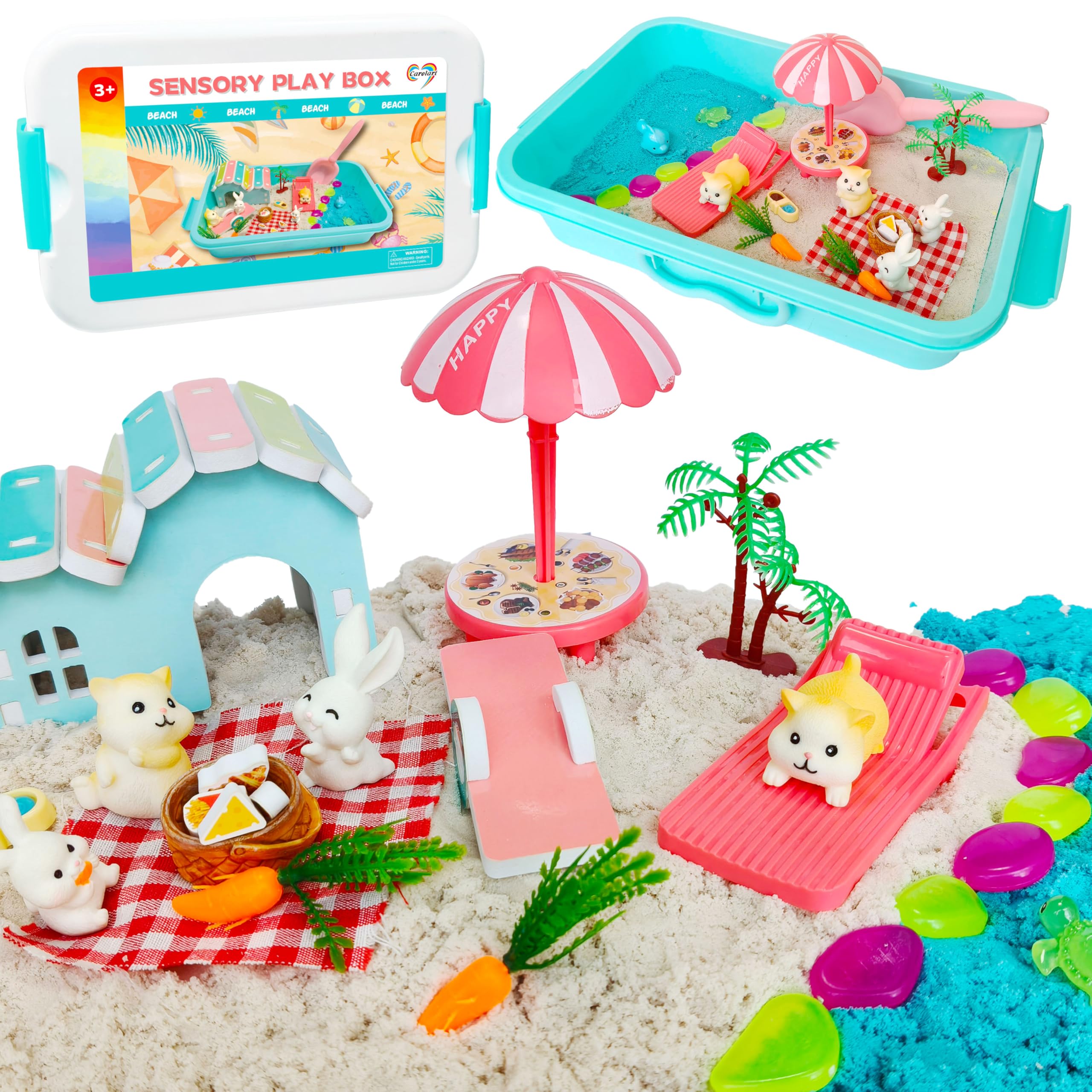 Carolart safe materials sensory kit highlighting child friendly play