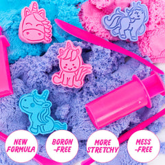 Pink and blue sand packets from Carolart invite color mixing and tactile exploration.