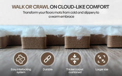 CARPETBOX foam mat features anti-slip surface for safer crawling and play.