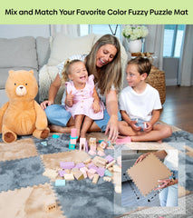 CARPETBOX baby room setup showing warm brown color and flexible layout.