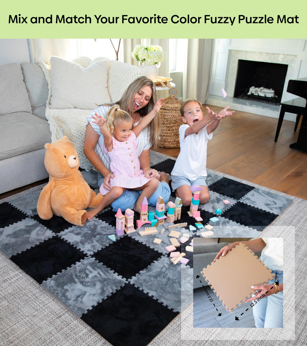 CARPETBOX grey play mat blends with modern interiors.