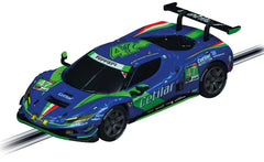 Carrera 64243 Ferrari 296 GT3 Cetilar racing No.47, 1:43 scale slot car on track for precise racing