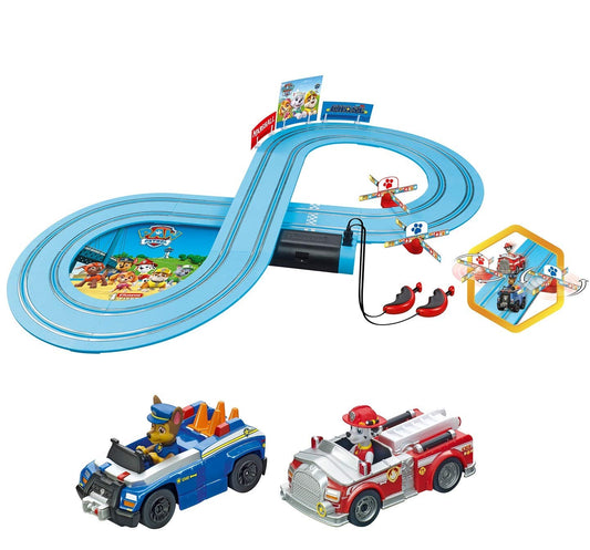 Carrera First Paw Patrol track with Chase and Marshall for beginner racing fun