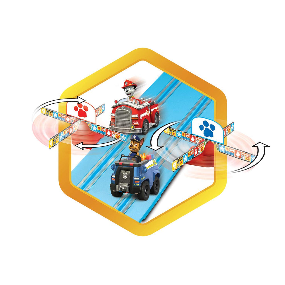 Carrera First Paw Patrol track Marshall car in action, ideal for repeat play