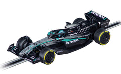 Carrera GO Mercedes-AMG F1 W14 front view, ideal for display and quick races.