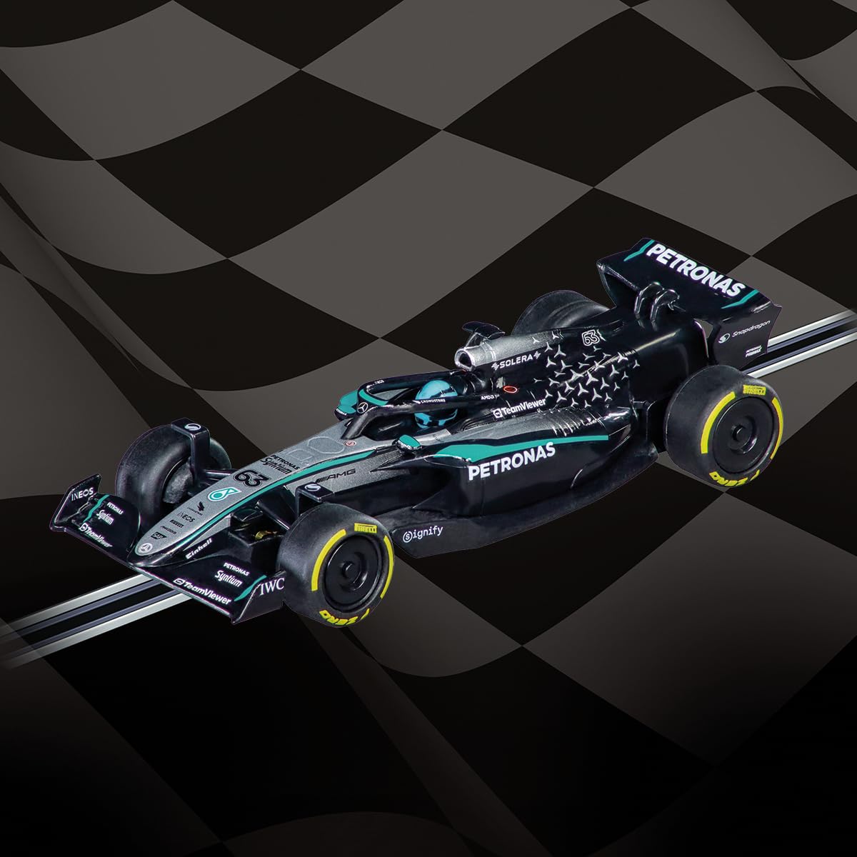Carrera GO Mercedes-AMG F1 W14 packaging box, great for gifting and collection.